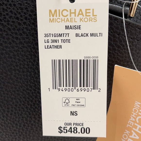 Michael Kors Maisie Large Pebbled Leather 3-in-1 Tote Bag - Picture 13 of 16